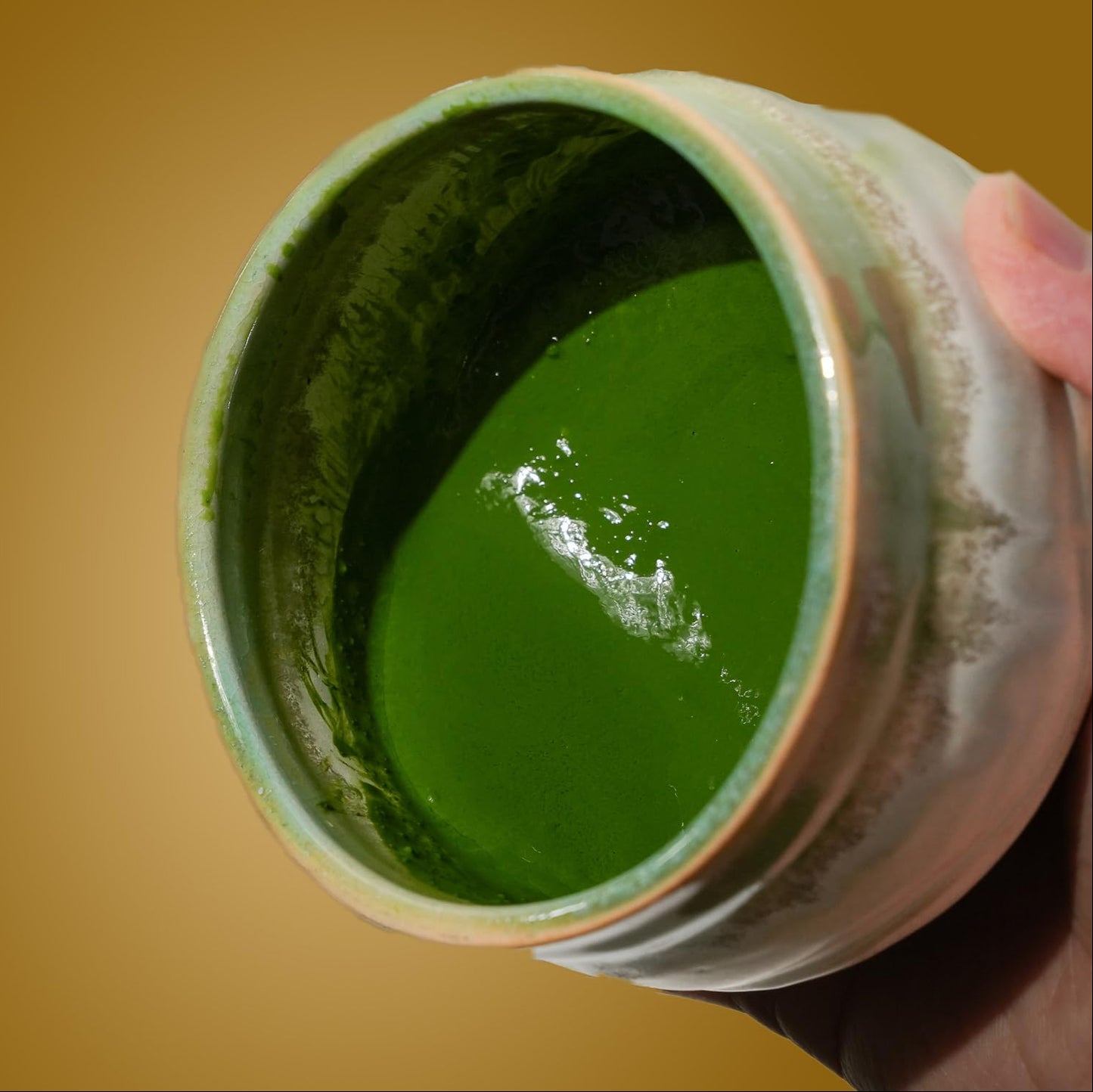 Bột matcha Tenryu sau khi khuấy