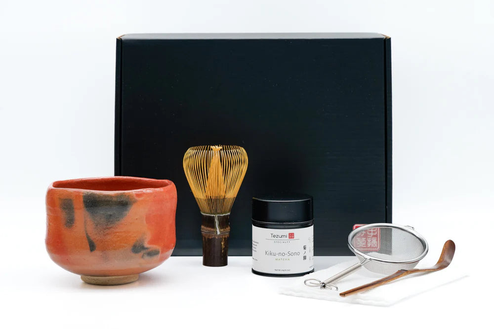 Raku Matcha Set - Bát quả gấc