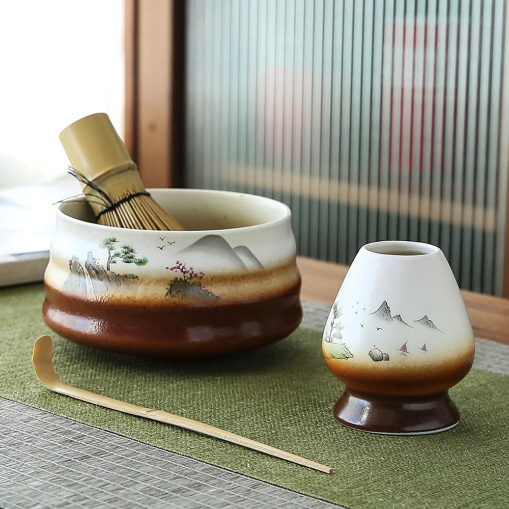 Bộ pha trà Matcha Phong Cảnh Nhật Bản - không hộp