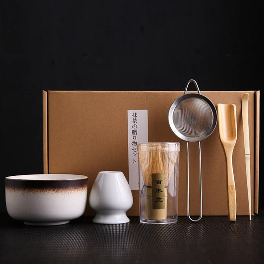 Bộ pha trà Matcha Pottery Nhật Bản - full